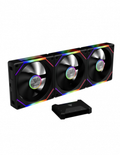 GAMDIAS VENTOLA CASE KIT AEOLUS P2-1203U 3x ARGB PWM FAN 120mm + AEOLUS BOX