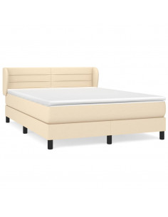 Giroletto a Molle con Materasso Crema 140x200 cm in Tessuto 2