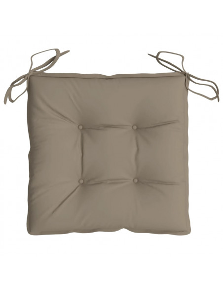 Cuscini per Sedia 4 pz Tortora 40x40x7 cm in Tessuto Oxford