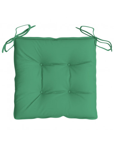 Cuscini per Sedia 2 pz Verdi 50x50x7 cm Tessuto Oxford