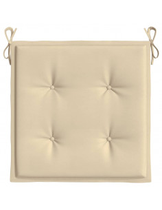 Cuscini per Sedia 6 pz Beige 50x50x3 cm in Tessuto Oxford