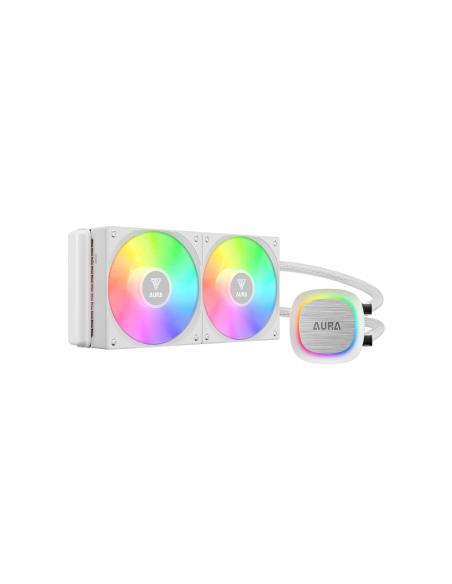 GAMDIAS RAFF.LIQUIDO AURA GL240 V2 WHITE 2xFAN ARGB