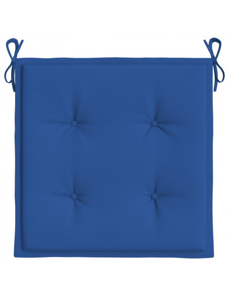 Cuscini per Sedia 4 pz Blu Reale 50x50x3 cm in Tessuto Oxford
