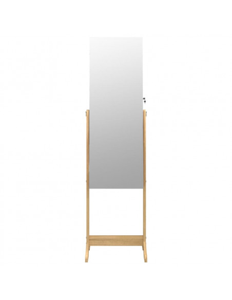 Armadio Portagioie Specchio Autoportante 42x38x152 cm