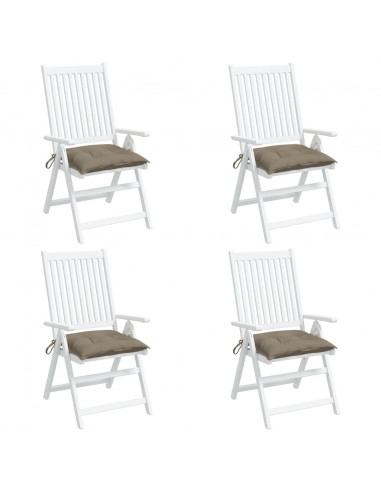 Cuscini per Sedia 4 pz Tortora 40x40x7 cm in Tessuto Oxford
