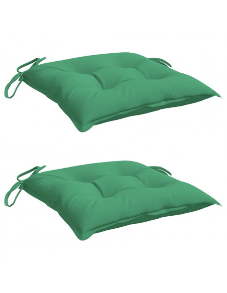 Cuscini per Sedia 2 pz Verdi 50x50x7 cm Tessuto Oxford