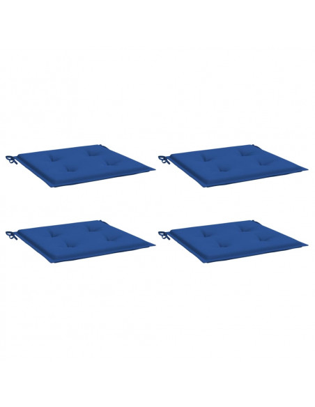 Cuscini per Sedia 4 pz Blu Reale 50x50x3 cm in Tessuto Oxford