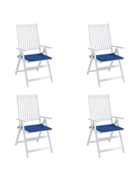 Cuscini per Sedia 4 pz Blu Reale 50x50x3 cm in Tessuto Oxford