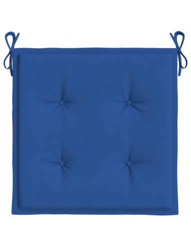 Cuscini per Sedia 6 pz Blu Reale 50x50x3 cm in Tessuto Oxford