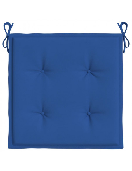 Cuscini per Sedia 6 pz Blu Reale 50x50x3 cm in Tessuto Oxford
