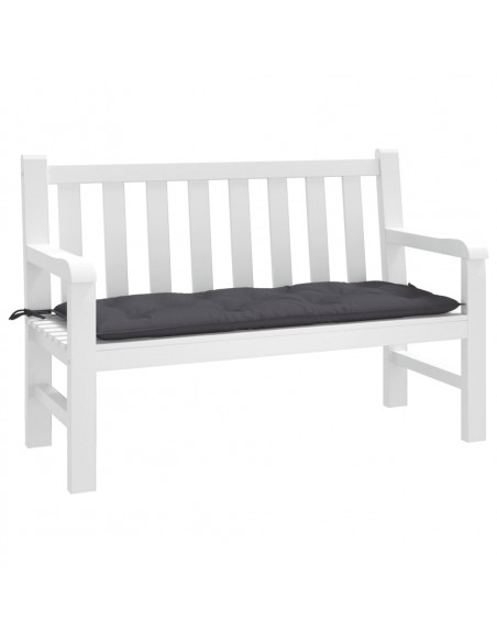 Cuscino per Panca Antracite 120x50x7 cm in Tessuto Oxford