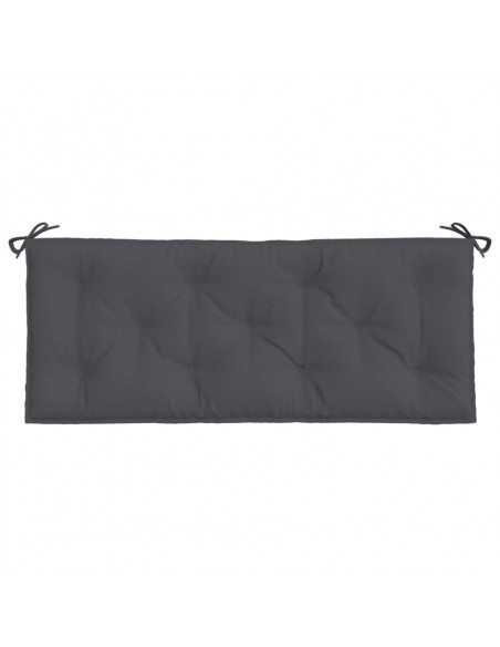 Cuscino per Panca Antracite 120x50x7 cm in Tessuto Oxford