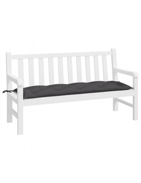 Cuscino per Panca Antracite 150x50x7 cm in Tessuto Oxford