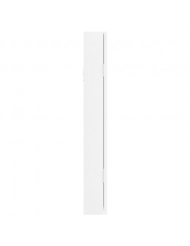 Armadio Portagioie con Specchio a Muro Bianco 30x8,5x67 cm