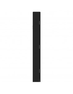 Armadio Portagioie con Specchio a Muro Nero 37,5x10x90 cm