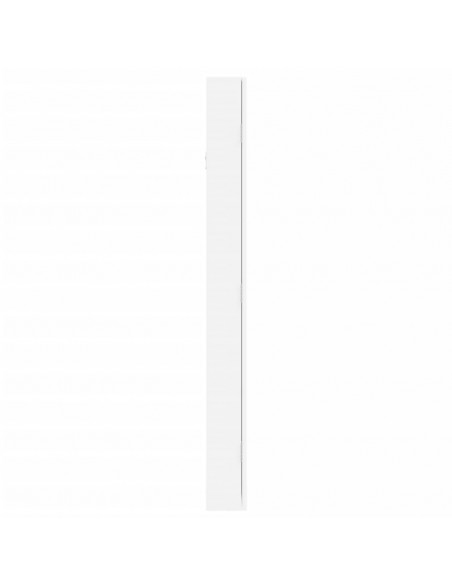 Armadio Portagioie con Specchio a Muro Bianco 37,5x10x106 cm