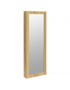 Armadio Portagioie con Specchio a Muro 37,5x10x106 cm 2