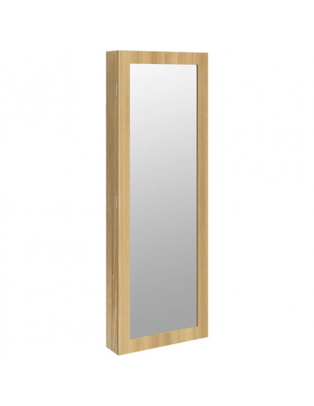 Armadio Portagioie con Specchio a Muro 37,5x10x106 cm