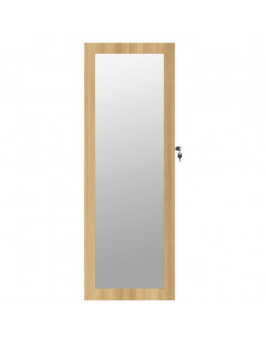 Armadio Portagioie con Specchio a Muro 37,5x10x106 cm