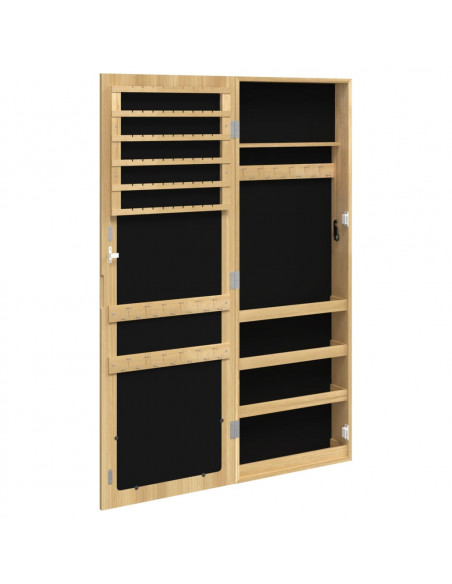 Armadio Portagioie con Specchio a Muro 37,5x10x106 cm