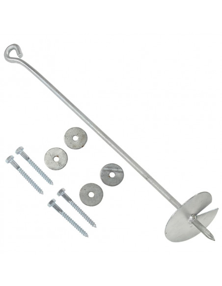 Ancoraggi a Terra 6 pz 10x60 cm in Metallo Zincato