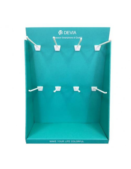 ESPOSITORE DA BANCO 8 GANCI DEVIA IN CARTONE 391X541X135 MM