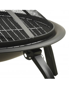 Braciere e Barbecue 2 in 1 con Attizzatoio 56x56x49 cm Acciaio