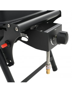 Barbecue e Griglia a Gas Portatile con Fornello Nero