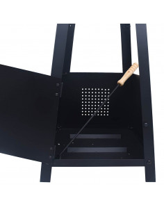 Braciere Nero 35x35x99 cm in Acciaio