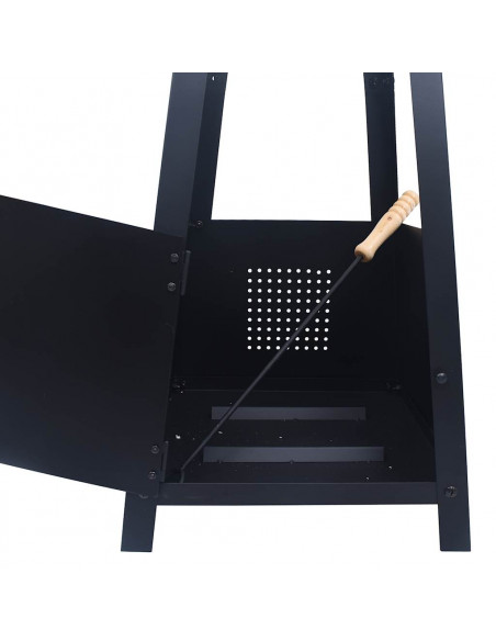 Braciere Nero 35x35x99 cm in Acciaio