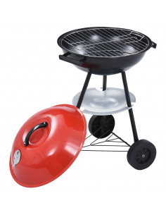 Barbecue a Carbone Kettle Portatile XXL con Ruote 44 cm