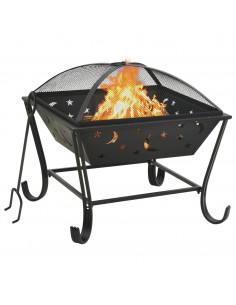 Braciere con Attizzatoio 62 cm XXL in Acciaio 2