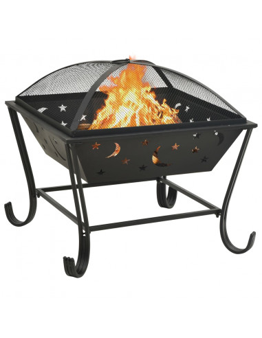 Braciere con Attizzatoio 62 cm XXL in Acciaio