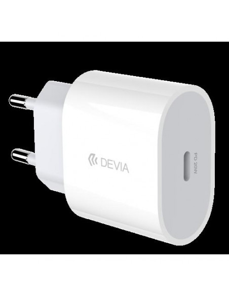 DEVIA CARICA BATTERIE SUPER RAPIDO OUT TIPO-C SISTEMA PD 20W BIANCO