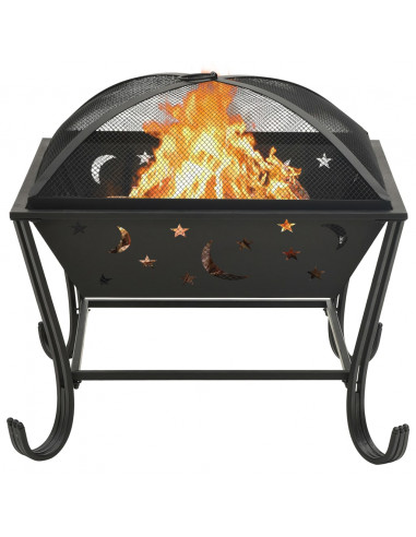 Braciere con Attizzatoio 62 cm XXL in Acciaio