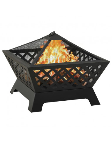 Braciere con Attizzatoio 64 cm XXL in Acciaio