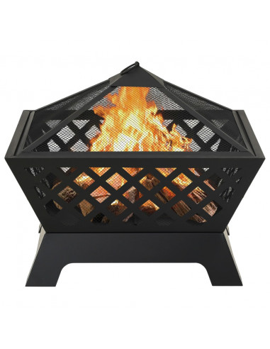 Braciere con Attizzatoio 64 cm XXL in Acciaio