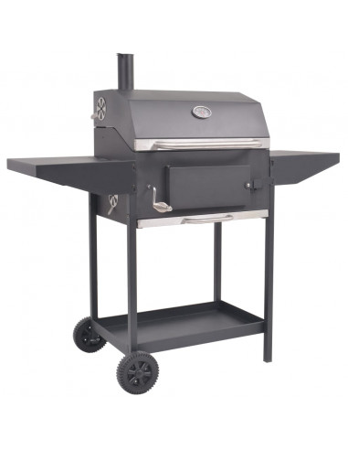 Barbecue a Carbonella con Ripiano Inferiore Nero