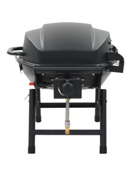 Barbecue e Griglia a Gas Portatile con Fornello Nero