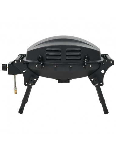 Barbecue e Griglia a Gas Portatile con Fornello Nero