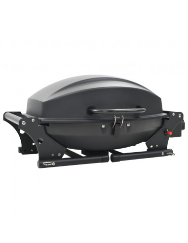 Barbecue e Griglia a Gas Portatile con Fornello Nero