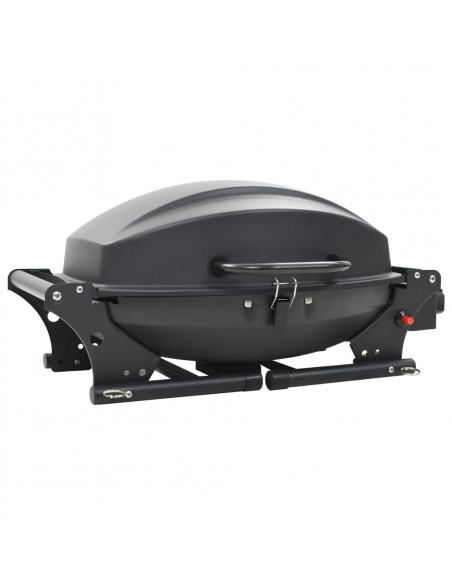 Barbecue e Griglia a Gas Portatile con Fornello Nero