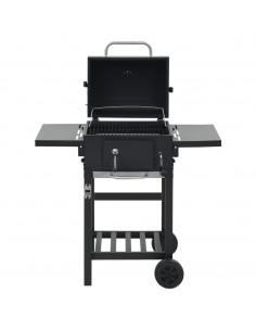 Barbecue a Carbonella con Ripiano Inferiore Nero 2