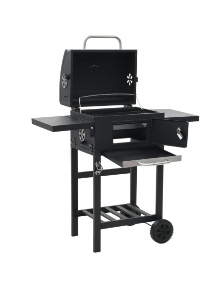 Barbecue a Carbonella con Ripiano Inferiore Nero