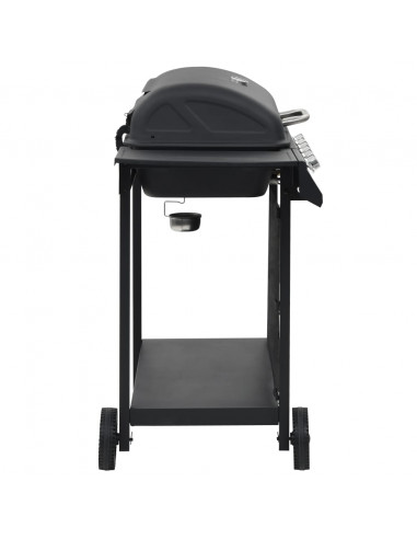 Barbecue Griglia a Gas con 6 Fornelli Acciaio Nero