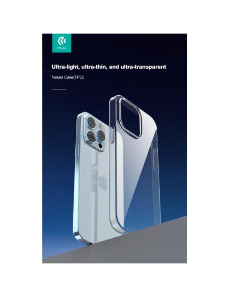 Devia Cover Trasparente Morbida Compatibile con iPhone 14
