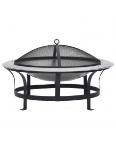 Braciere da Giardino con Griglia in Acciaio Inox 76 cm 2