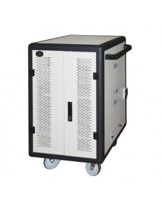 ARMADIO CARRELLO RICARICA 30 TABLET/ 24 NB CON RUOTE MULTIPRESE INCLUSE VENTOLE PORTA IN ACCIAIO TRAFORATA COLORE GRIGIO