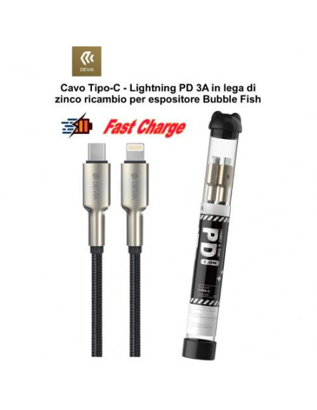 Devia Cavo Bubble Tipo-C - Lightning lega zinco ricambio Espositor