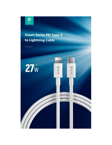 Devia Cavo in Nylon Carica rapida PD Tipo-C Lightning 3A - 2 metri